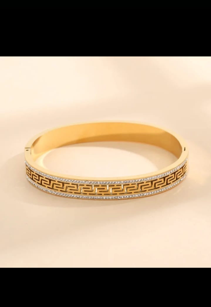 Greek Key Crystal Handcuff