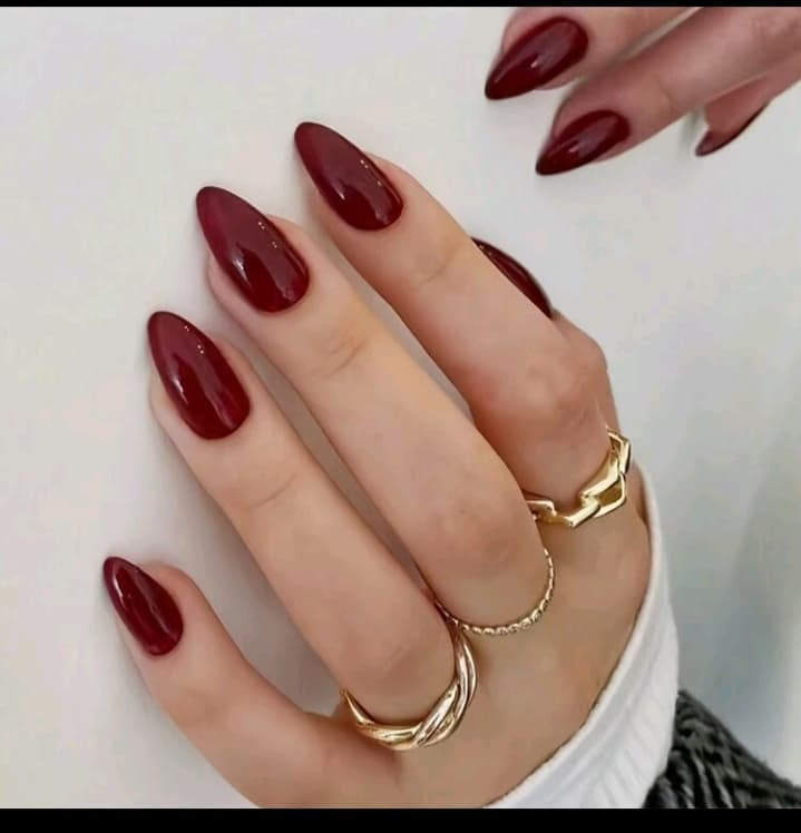 Royal Burgundy Gloss Nails