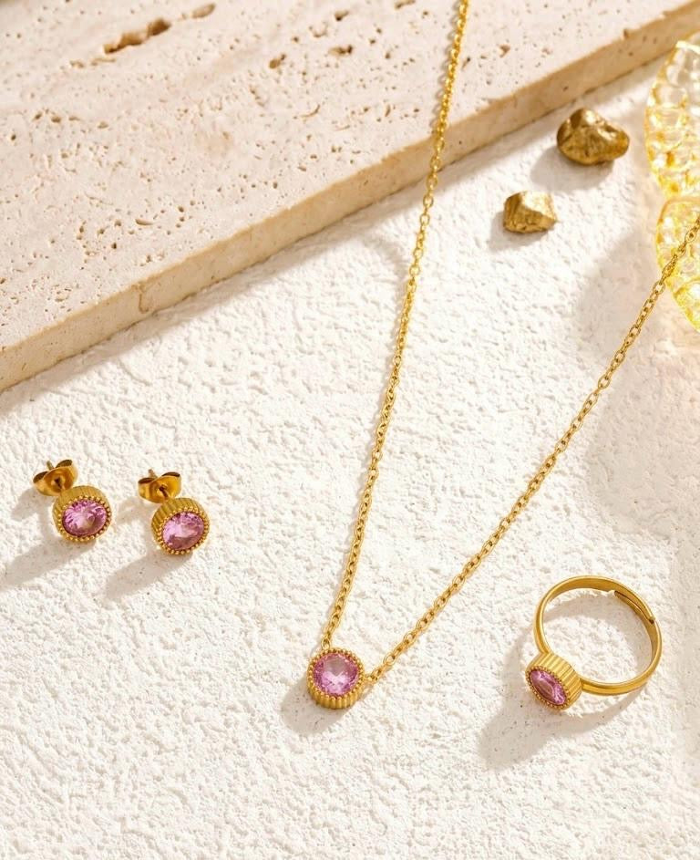 Luxe Pink Crystal Set