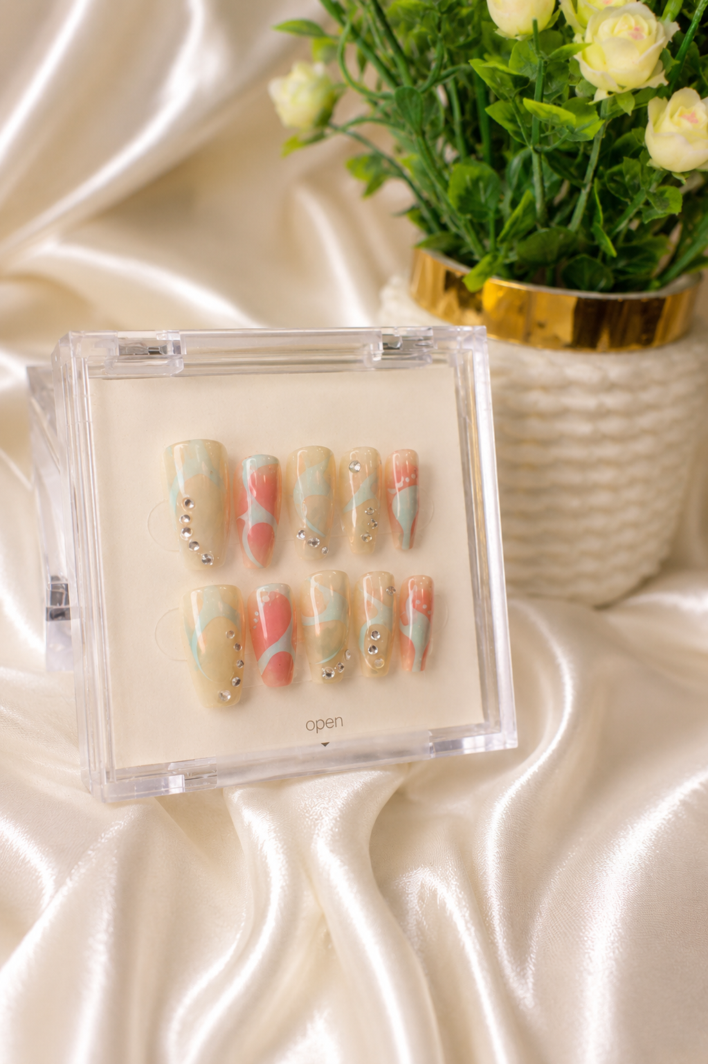 Pastel Swirl Press-On Nails ๐ธ