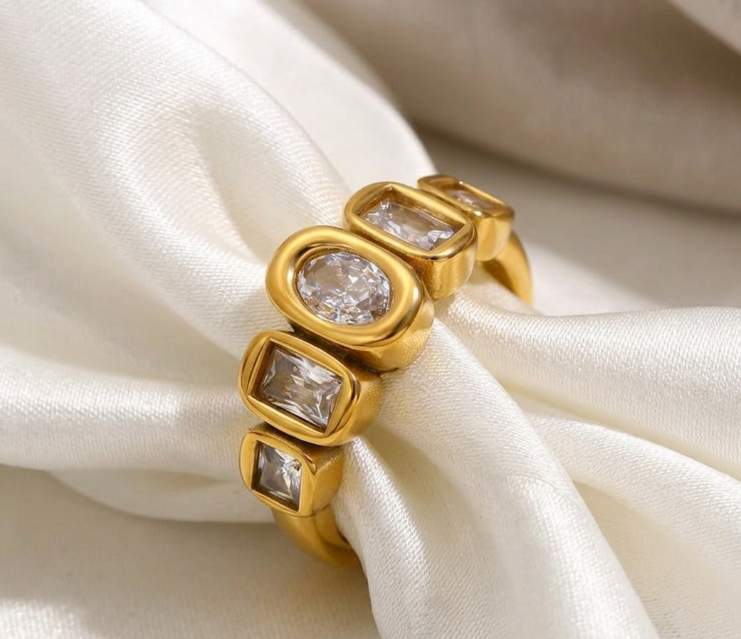 Bezel Crystal Ring Size (8)