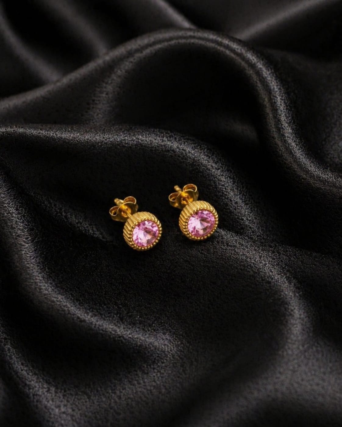 Luxe Pink Crystal Studs