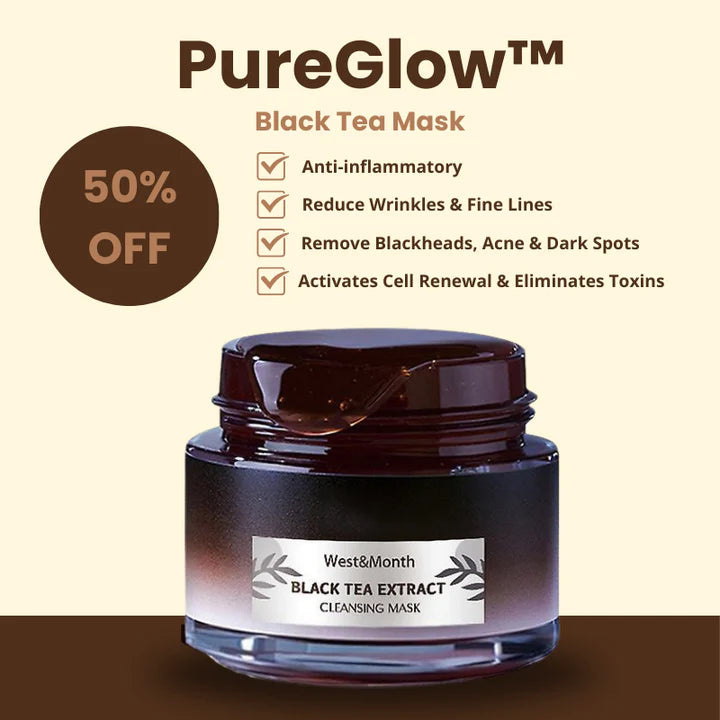 Last Day BUY 2 GET 1 FREE | PureGlow™ Black Tea Mask