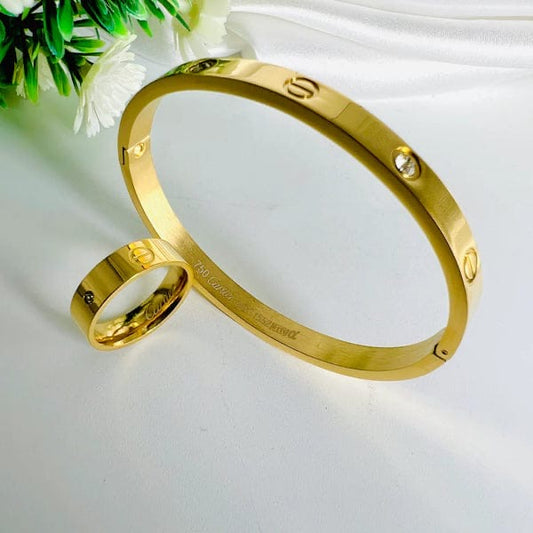 Cartier Gold Handcuff & Ring Set