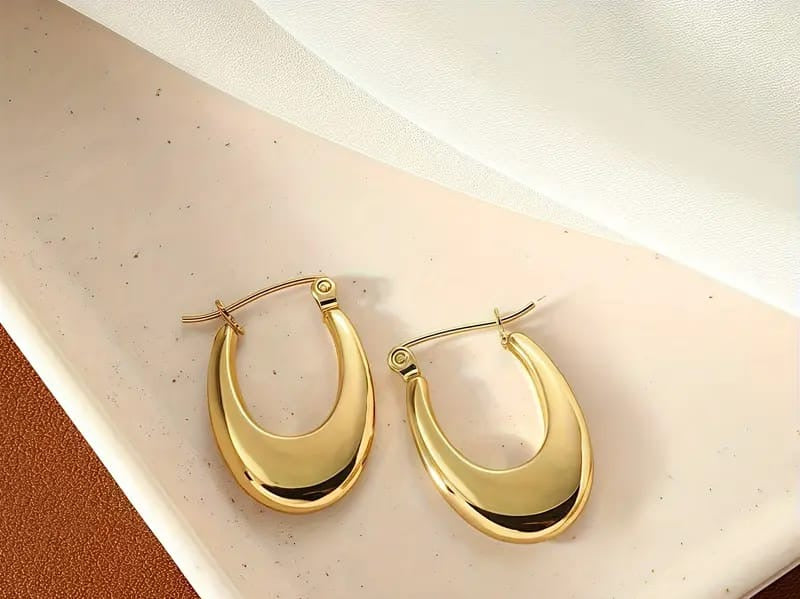 Golden Oval Hoops