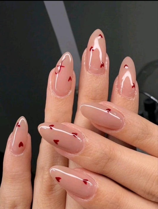 Blushing Hearts Nails 💖