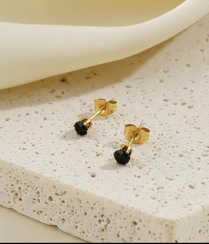 Black Stone Studs