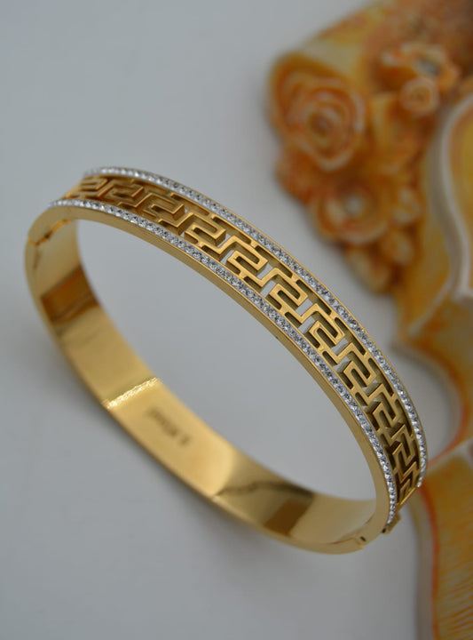 Greek Key Crystal Handcuff