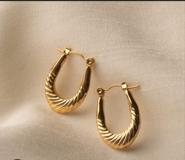 Golden Twist Hoops