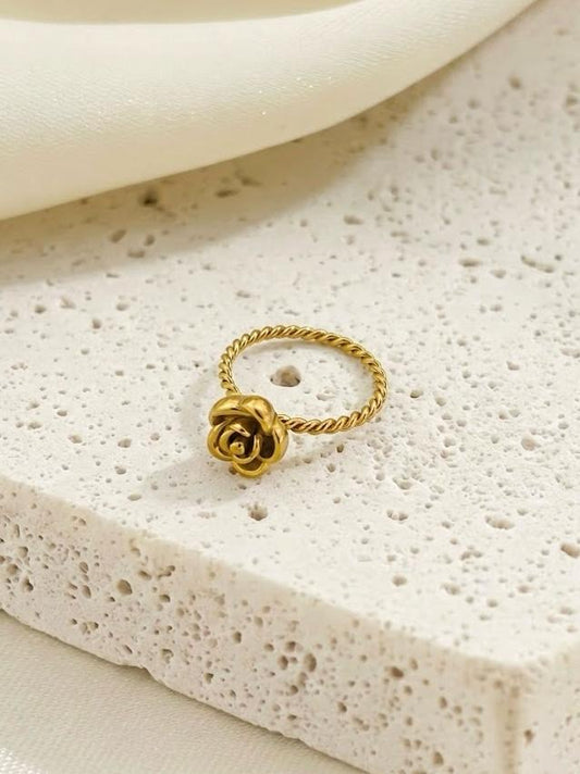 Golden Rose Ring Size (8)
