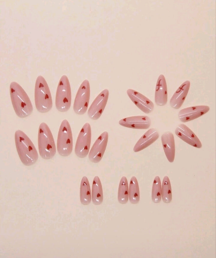 Blushing Hearts Nails 💖