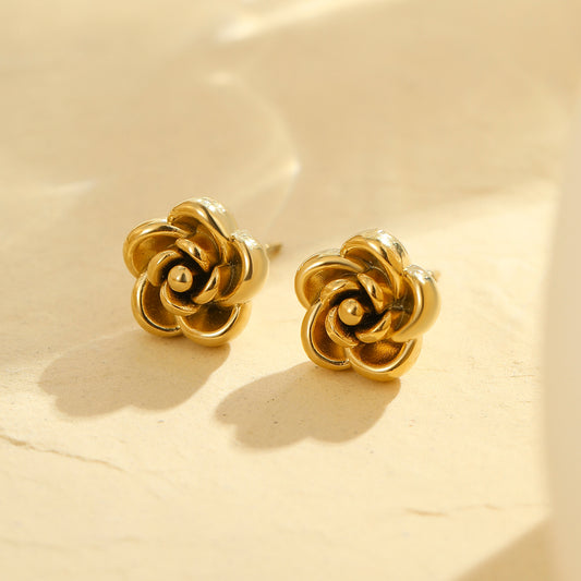 Golden Rose Studs