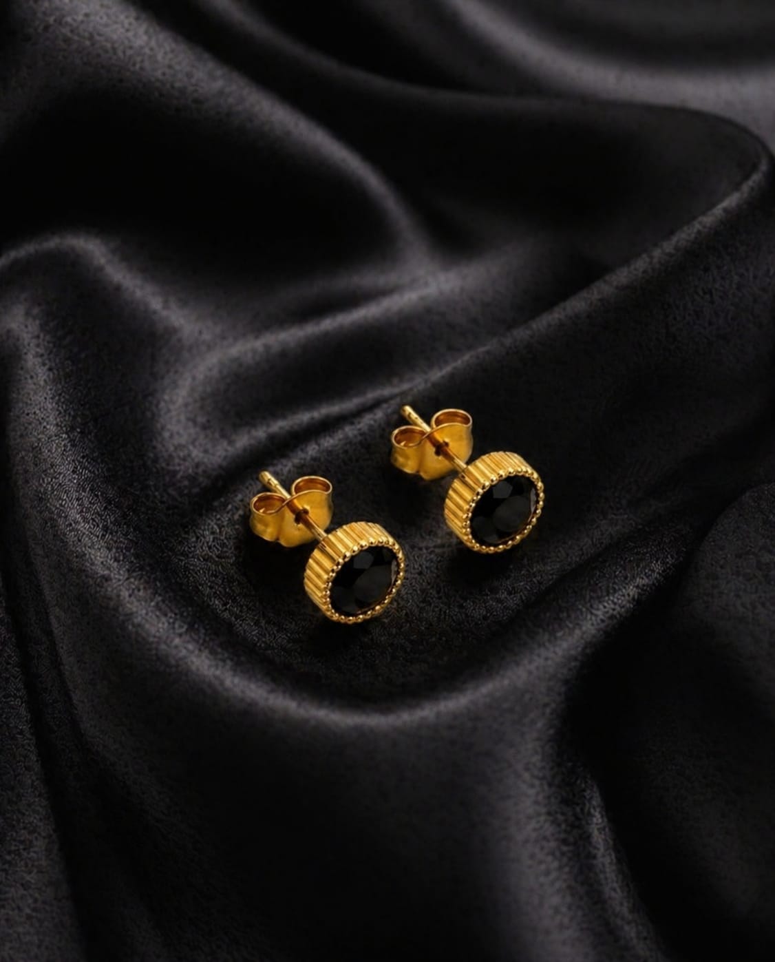 Luxe Black Crystal Studs