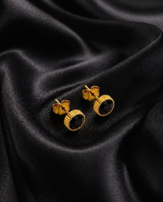 Luxe Black Crystal Studs