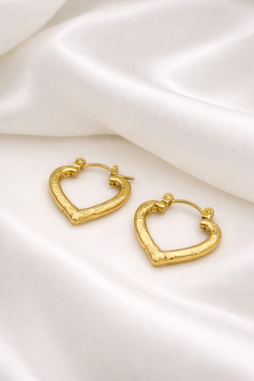 Golden Heart Hope Earrings