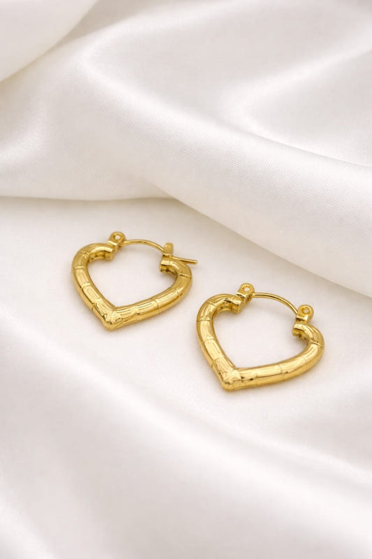 Golden Heart Hope Earrings
