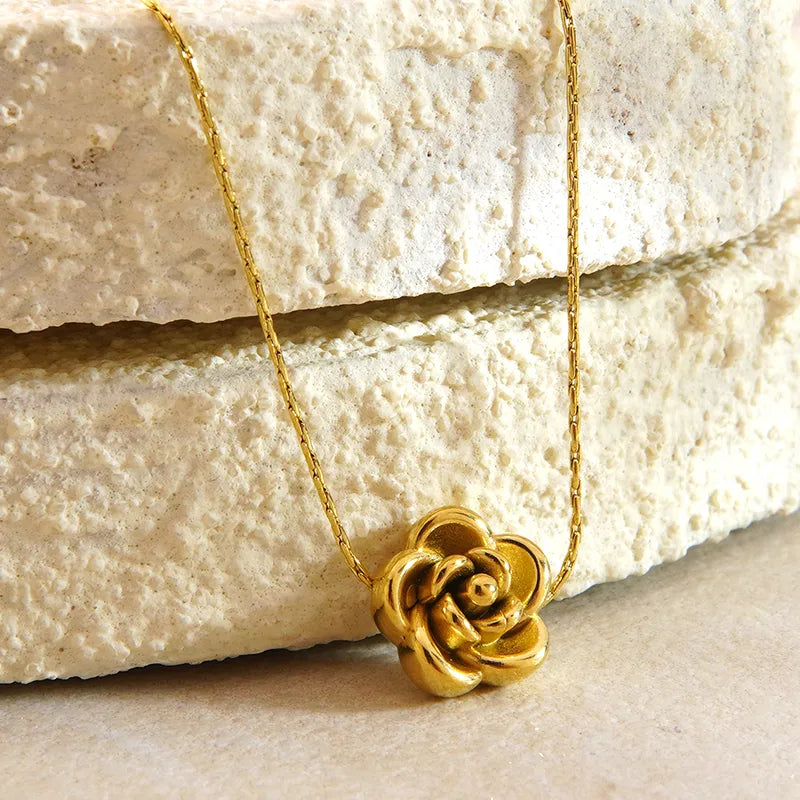 Golden Rose Pendant