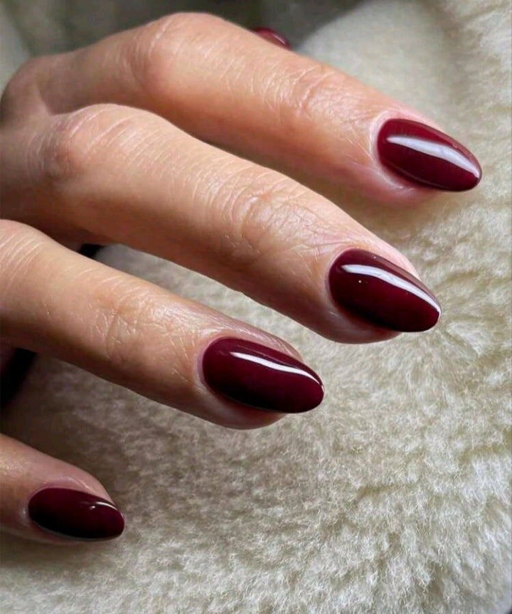 Midnight Burgundy Nails ♥️