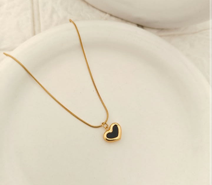 Black Heart Charm Pendant