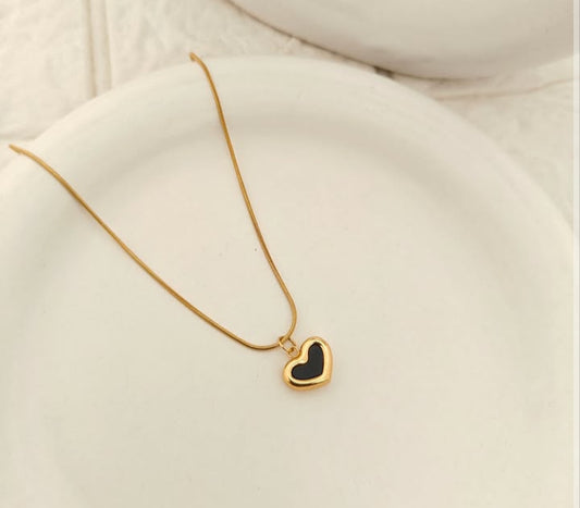 Black Heart Charm Pendant