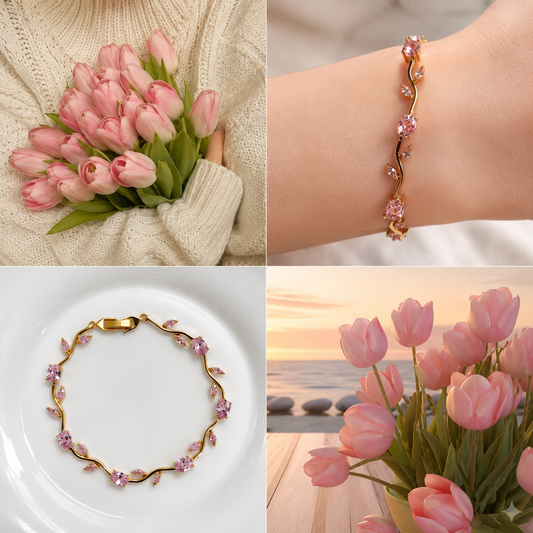 Pink Tulip Barcelet 🌷