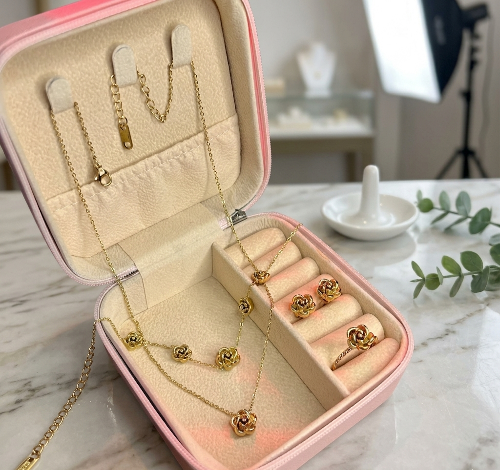Golden Rose Jwellery Set
