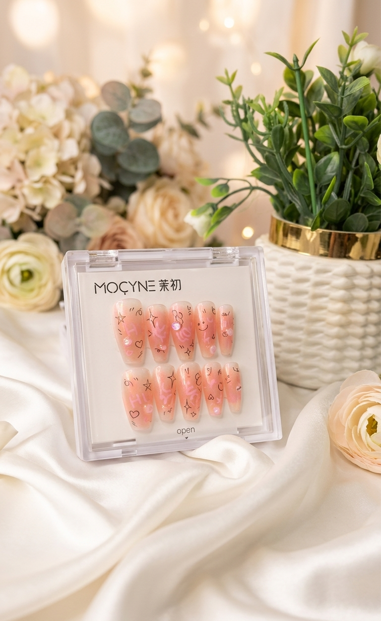 Pink Graffiti Pop Nails