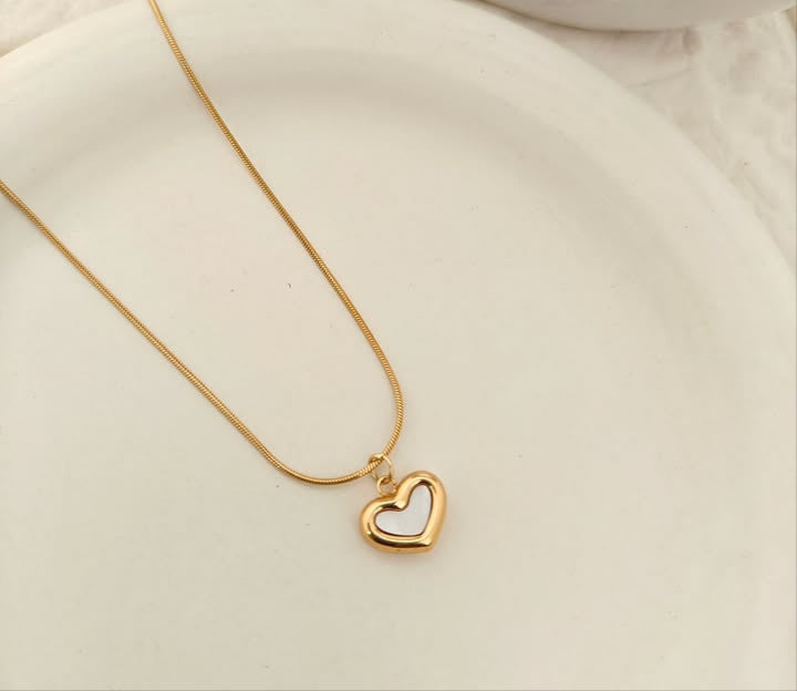 White Heart Charm Pendant