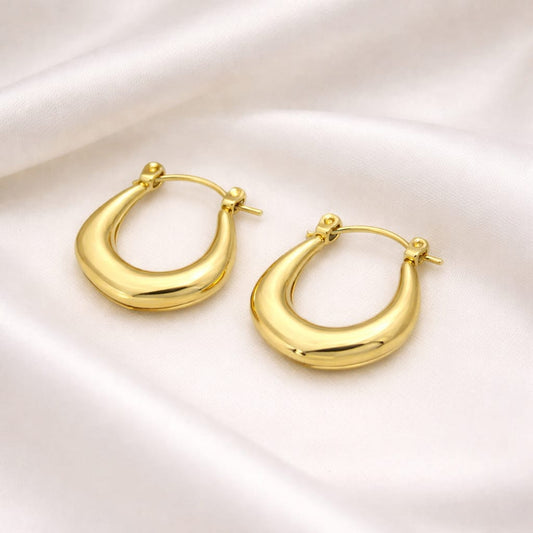 Golden Teardros Hoops