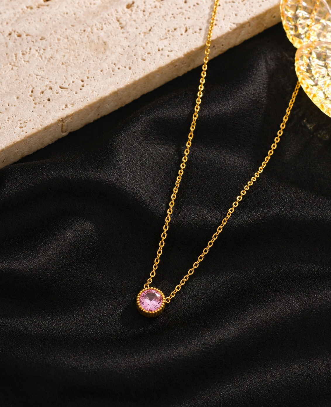 Luxe Pink Crystal Pendant
