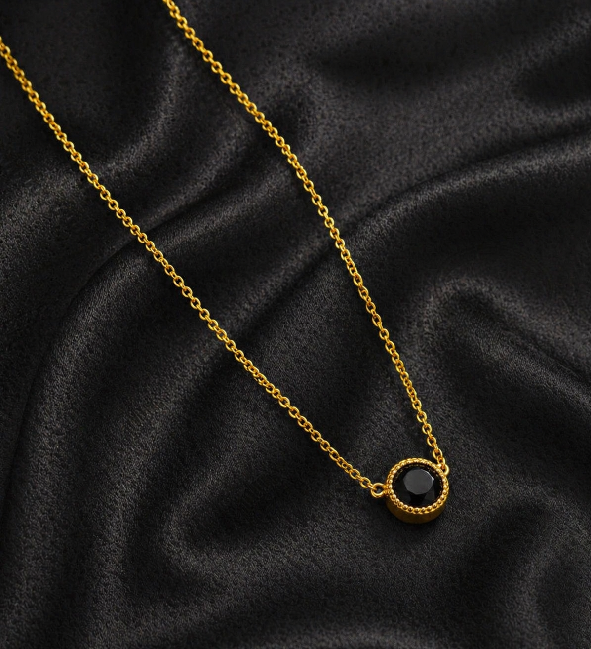 Luxe Black Crystal Pendant