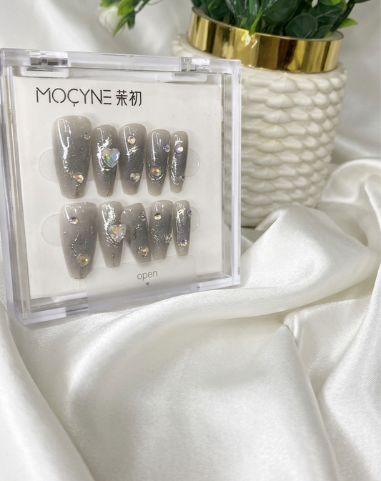 Azure Marble Mist Nails